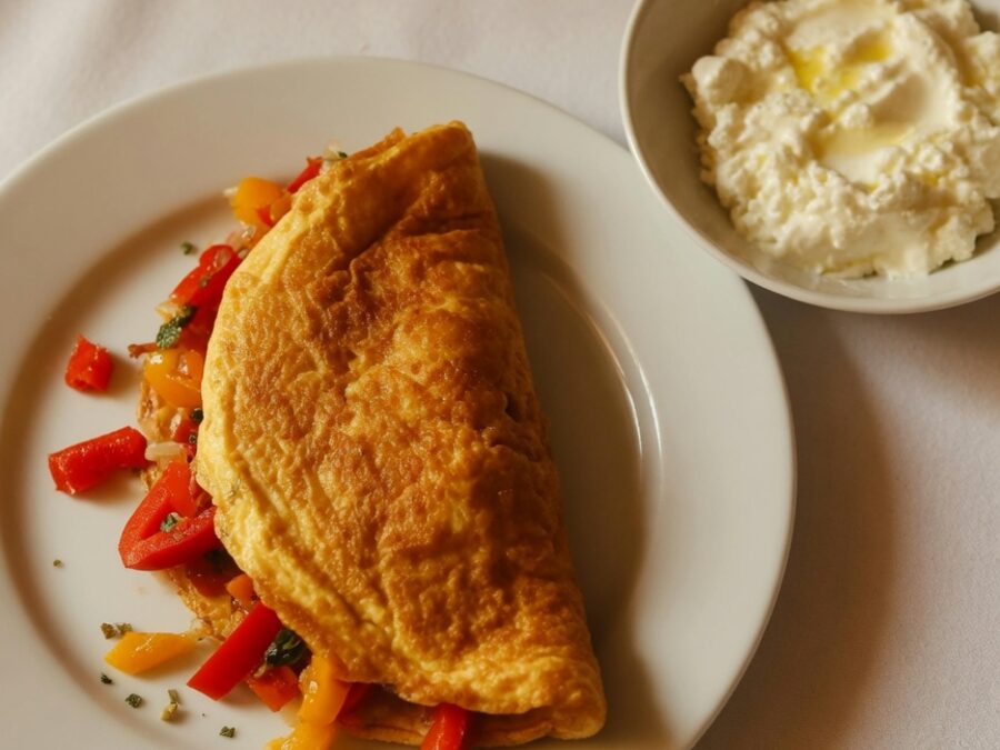 Korak 3 — omlet sa paprikama
