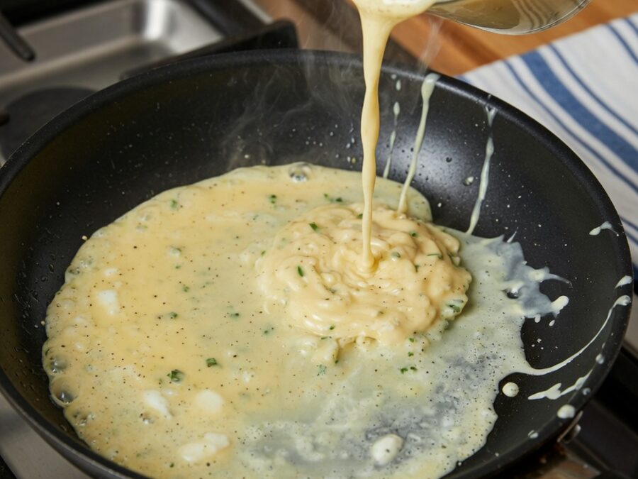 Korak 1 — omlet na francuski način