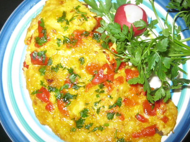 OMLET SA PEČENIM  PAPRIKAMA