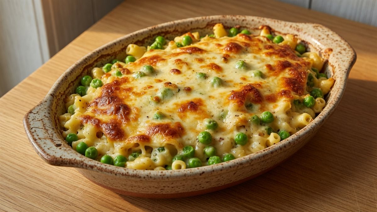 ZAPEČENI GRAŠAK SA MAKARONAMA