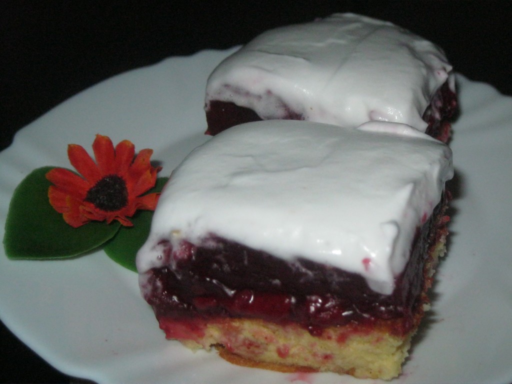 Jednostavni kolač sa pudingom i višnjama