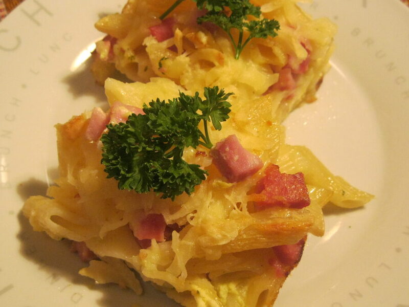 ZAPEČENE MAKARONE SA ŠUNKOM