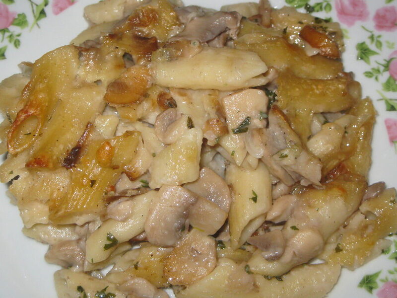 ZAPEČENE MAKARONE SA PEČURKAMA