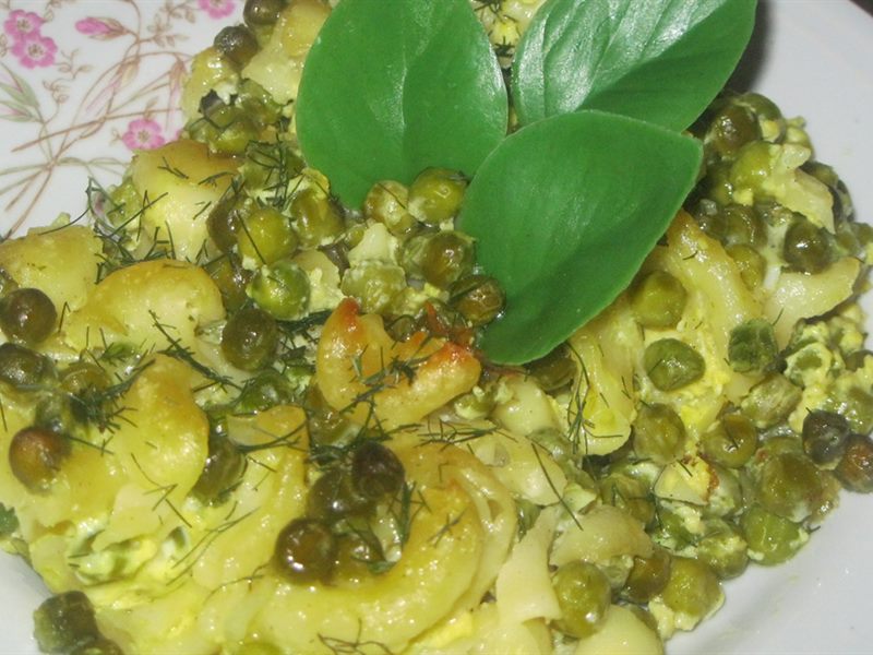 GRATINIRANI GRAŠAK SA TESTENINOM